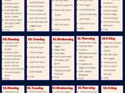 June Lunch Menu