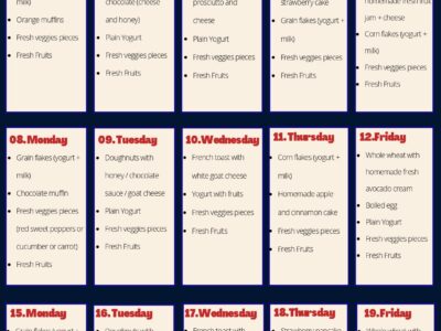 June Snack Menu